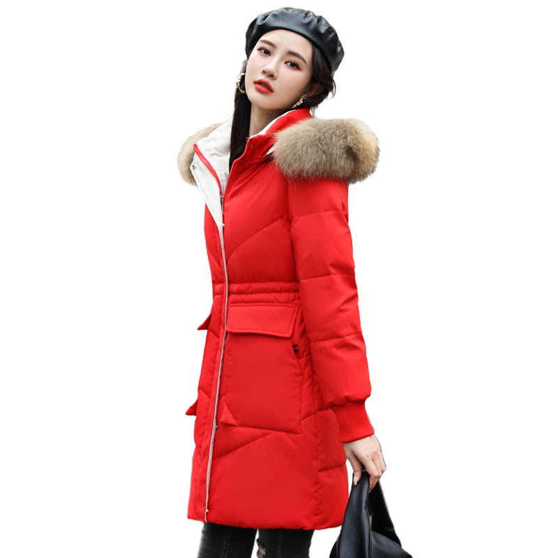 Long Hooded Down Jacket Women - Minihomy