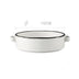 Binaural Noodle Soup Bowl White Ceramic Deep Soup Bowl Large Simple Home Nordic 9-inch Fruit Salad Dessert Bowl - Minihomy