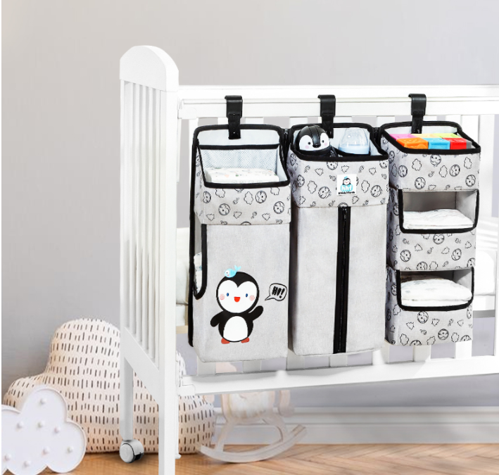 Baby Crib Hanging Bag Bed Storage Bag Multifunctional