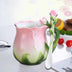 Flower Ceramic Coffee Cup Flower Tea Rose Mug