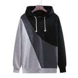 Casual Men's Loose Stitching Hooded Pullover Sweater