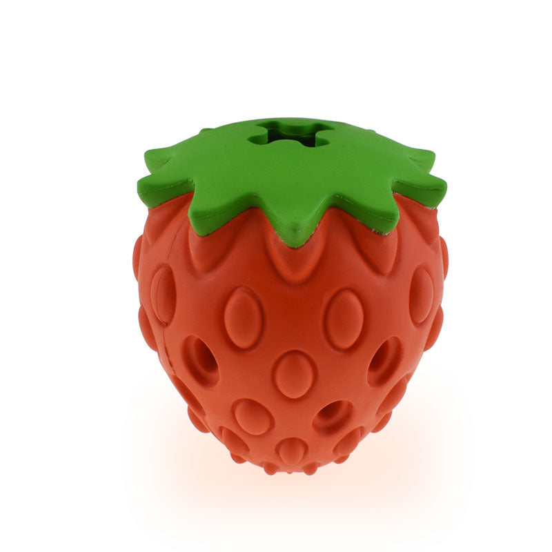 Pet Toy Chew Resistant Strawberry Leak Food Ball Pet Supplies - Minihomy