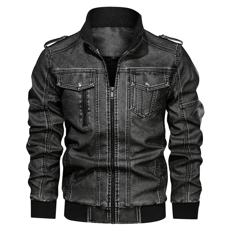 Winter And Autumn Men faux Leather Motorcycle Jackets