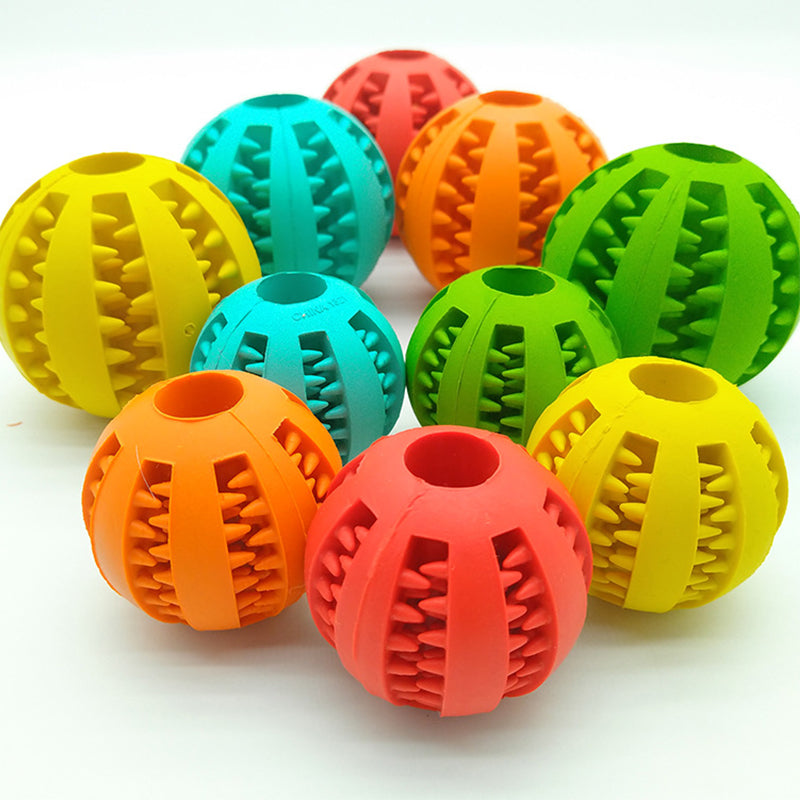 Pet Slow Feeder Dog Toy Cute Funny Rubber Dog Ball Toy - Minihomy