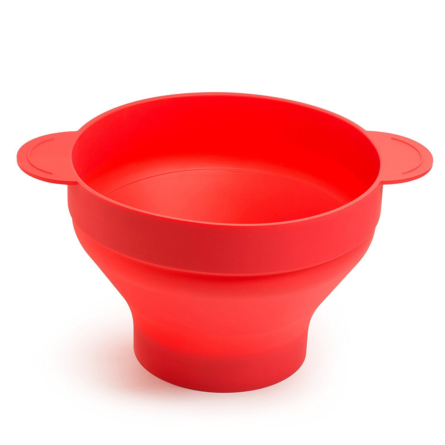 Silicone popcorn bowl with handle