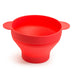 Silicone popcorn bowl with handle