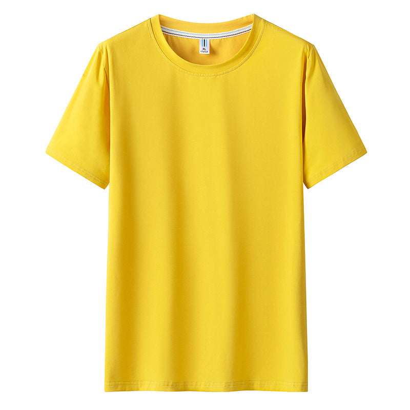 Men Short Sleeved Round Neck Solid Color Clothes - Minihomy