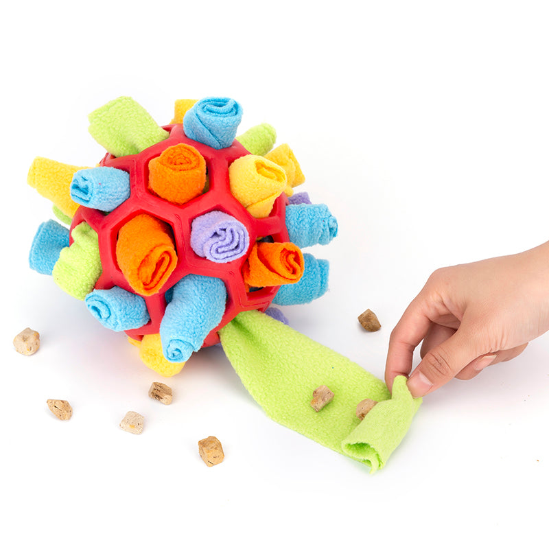 Pet Dog Sniff & Snack Puzzle Ball Train'n'Treat Snuffle Ball Canine Enrichment Nose Pad Toys - Minihomy