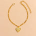 Initial Letter Anklet Gold Color Heart Pendant Foot Bracelets Women - Minihomy