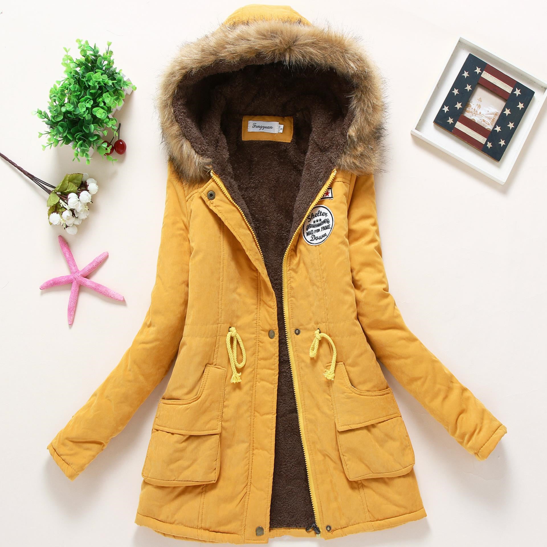 Hooded Winter Jacket Women Warm Coats Ladies Tops - Minihomy