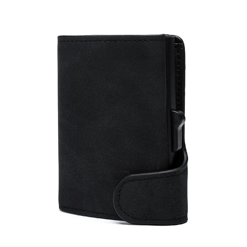 Crazy Horse Leather Aluminum Card Case Wallet - Minihomy