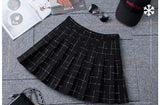 Women's High Waist Slim Plaid Skirt