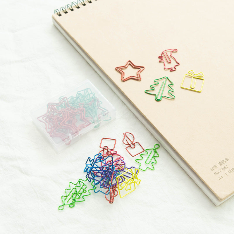 Christmas Creative Special-shaped Color Paper Clips 18 Pieces - Minihomy