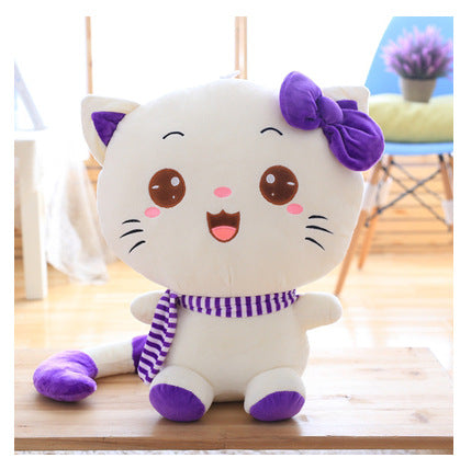 Cute Big Face Smiling Cat Stuffed Plush pillow Toys Soft Animal Smile Cat Dolls