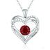 Female 925 Silver Twelve Birthstone Pendant Necklace - Minihomy