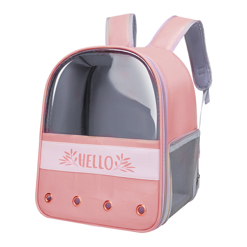 Colorblock English Macaron Backpack For Pets - Minihomy