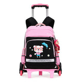 Korean Detachable Trolley  Bag For Elementary School Students - Minihomy