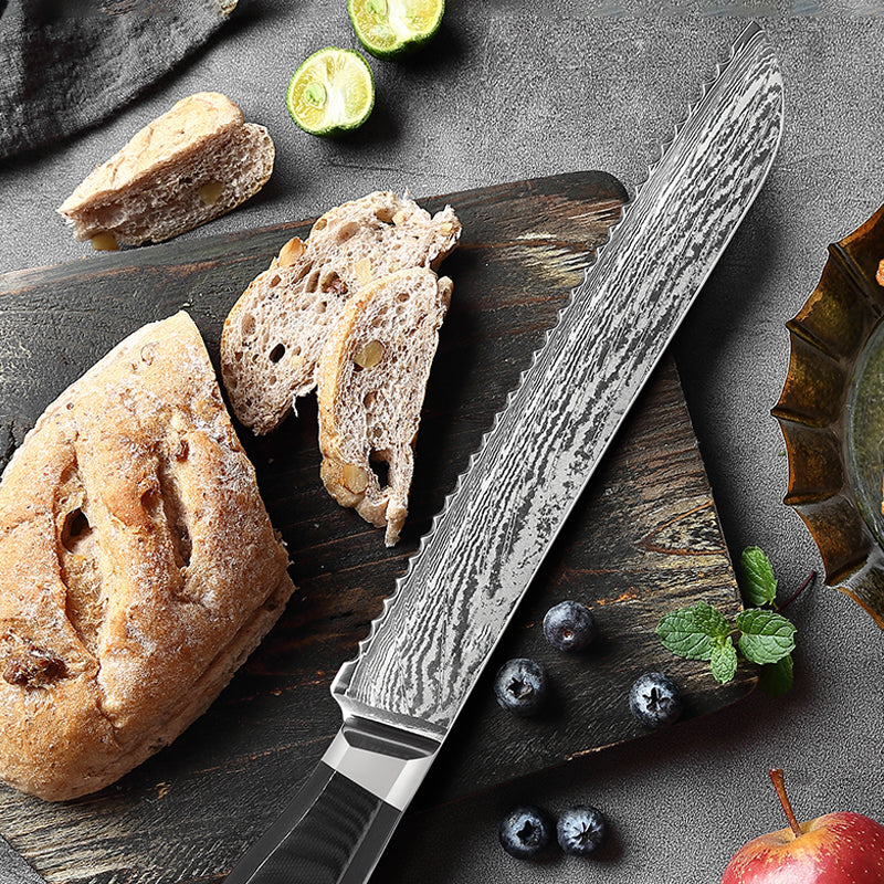 Bread Knife Damascus Bread Slicing Knife - Minihomy