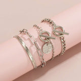 Metal Wind Hollow Chain Bracelet Snake Bone Metal Bracelet - Minihomy