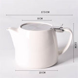 Large-capacity High-temperature-resistant Ceramic Teapot With Lid