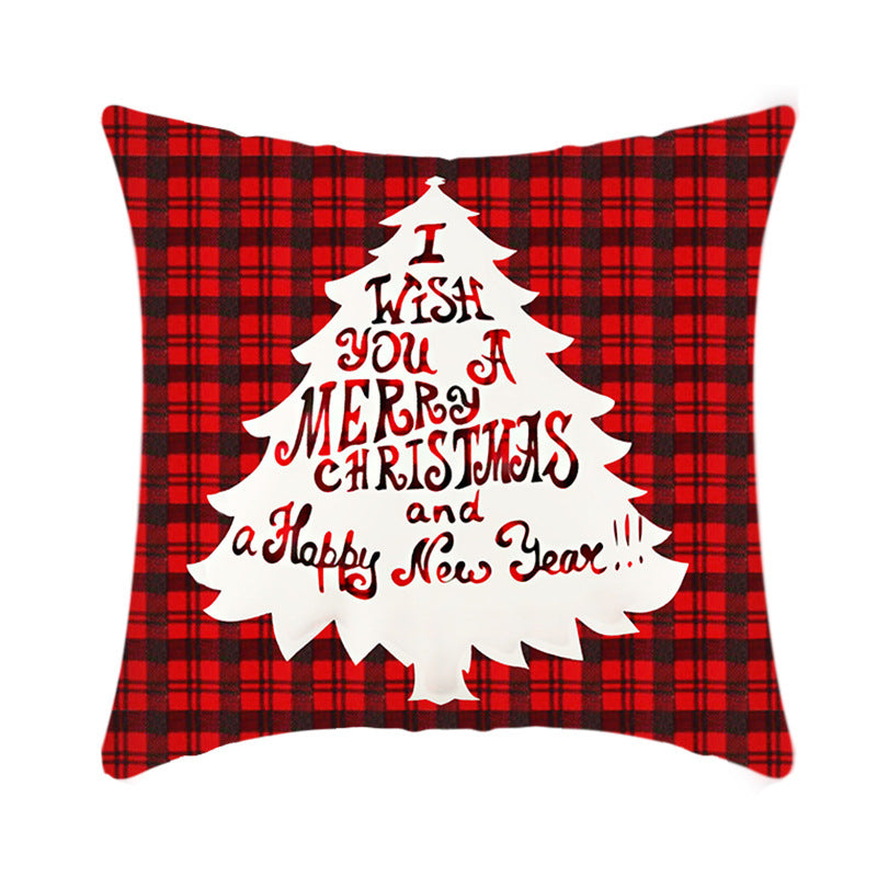 Merry Christmas Cushion Cover Sofa Pillow Cover Home Decor Pillowcase Christmas Decoration - Minihomy