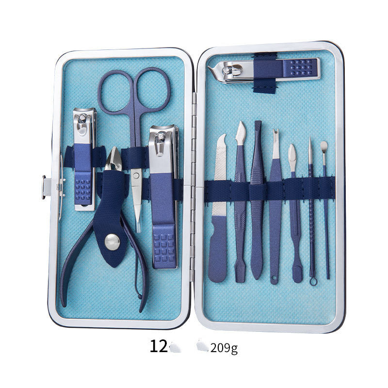 Professional Scissors Nail Clippers Set with Ear Spoon, Dead Skin Pliers, and Nail Cutting Pliers