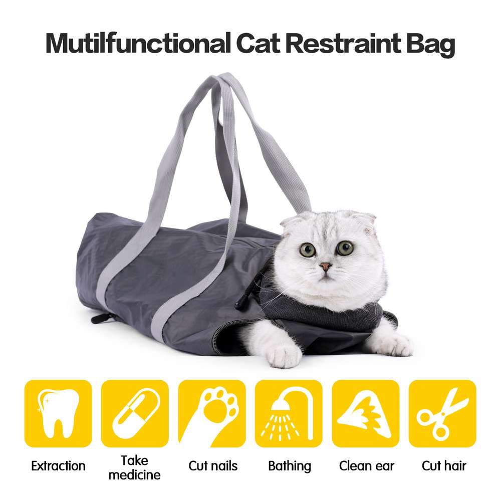 Cat Travel Bag Double Lined Anti Scratch And Bite Pet Bags - Minihomy