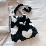 Love Heart Shoulder Bags Plush For Women