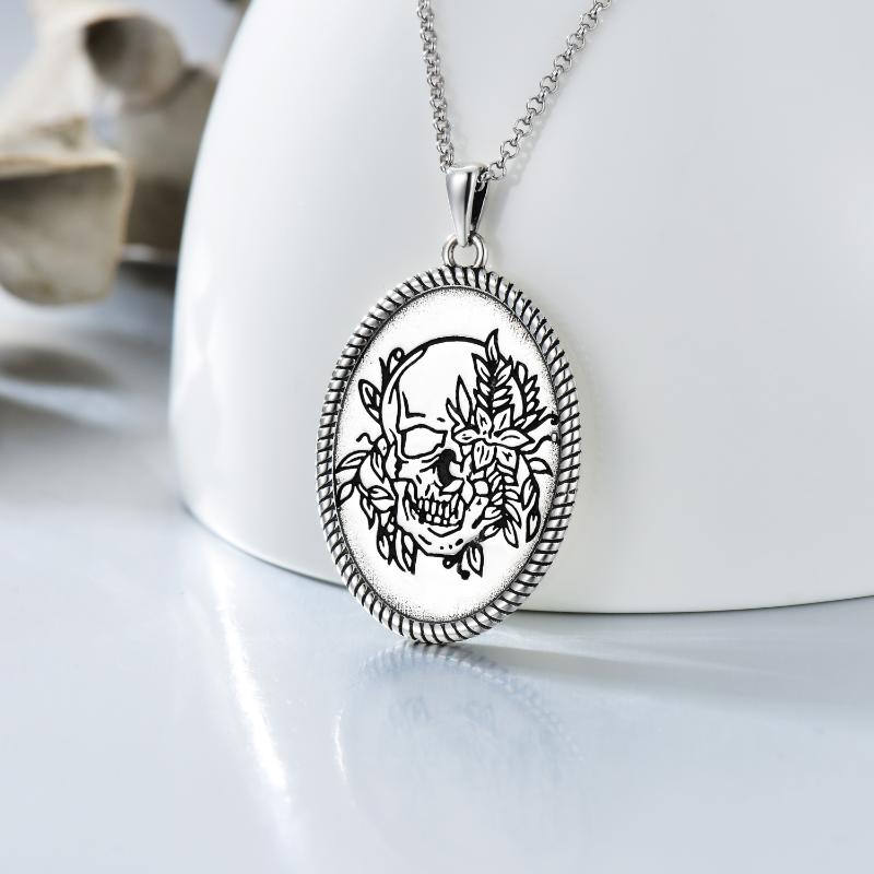 Coin Necklace Nightmare Before Christmas Gothic Jewelry Cameo Skull Steampunk Chunky Pendants Jewelry