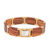 Stainless Steel Inlaid Wood Vintage Bracelet