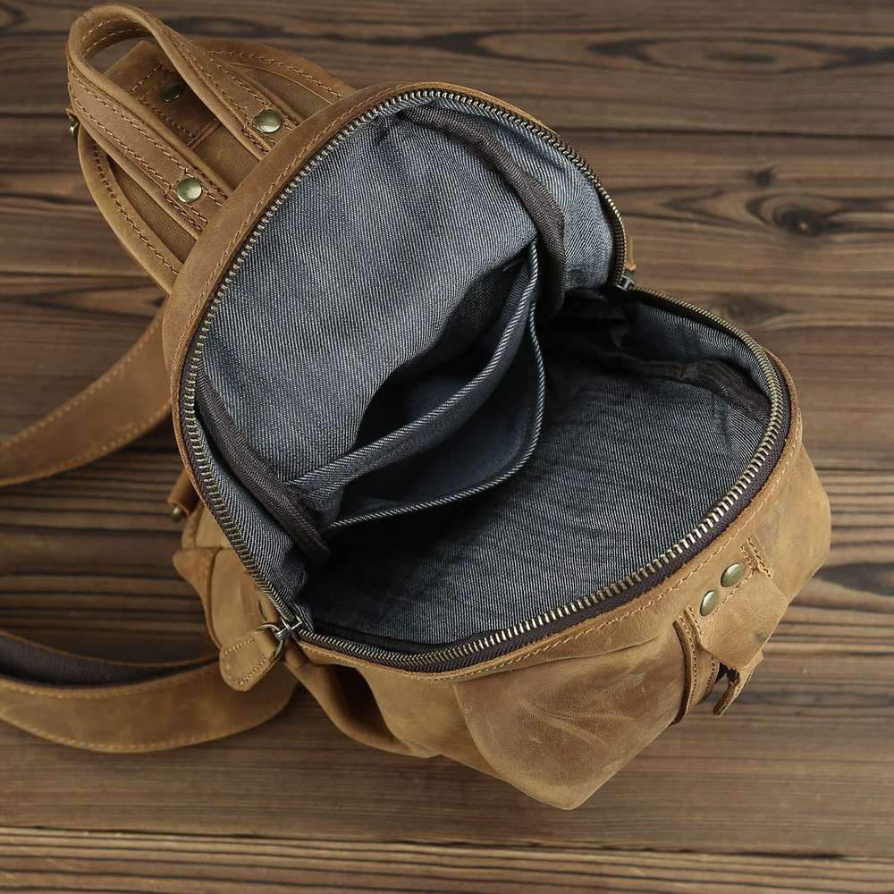 Large-capacity First Layer Retro Cowhide Bag - Minihomy