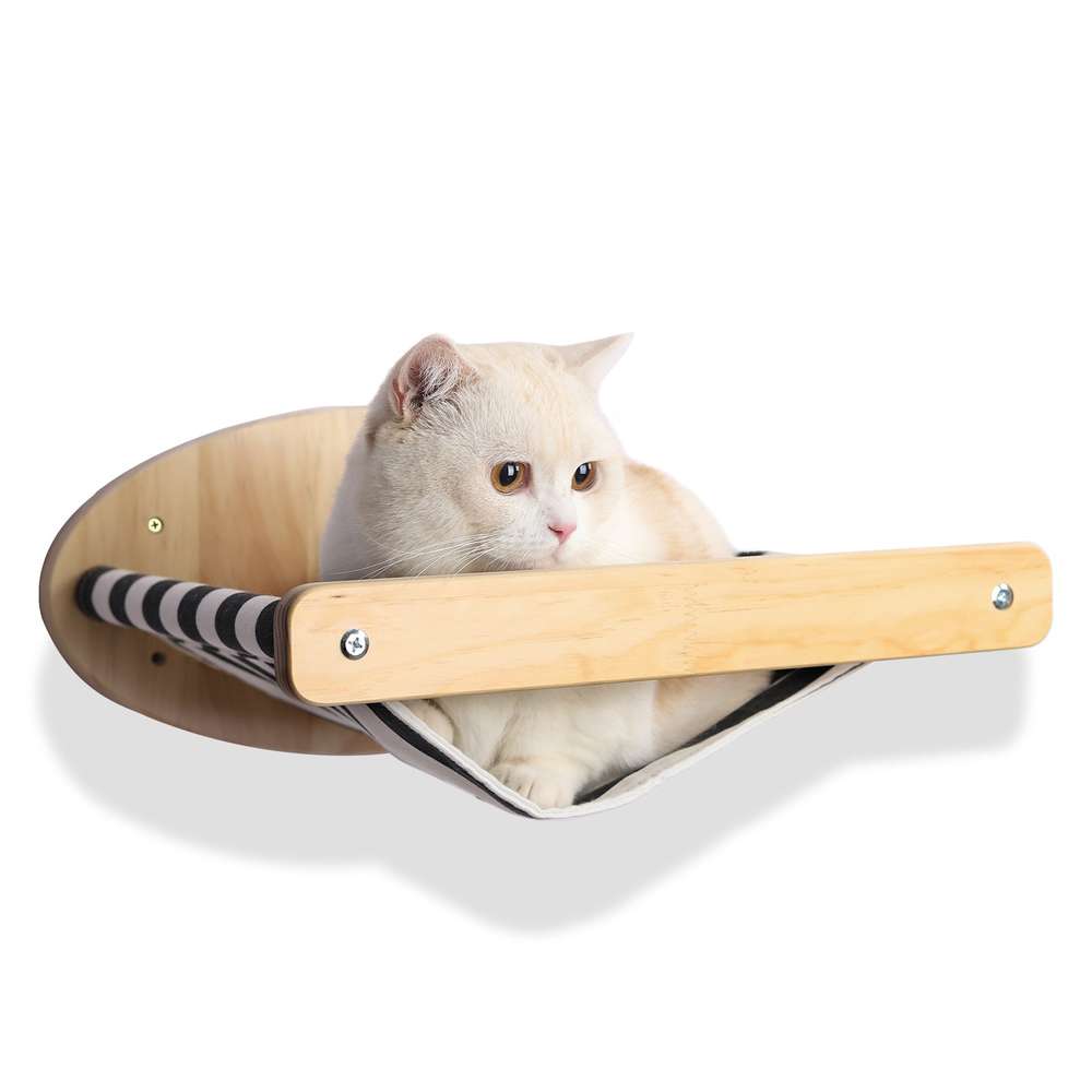 Pine Wood Cat Climbing Frame Cat Wall Hammock Staircase Room Space Capsule Cat Toy - Minihomy