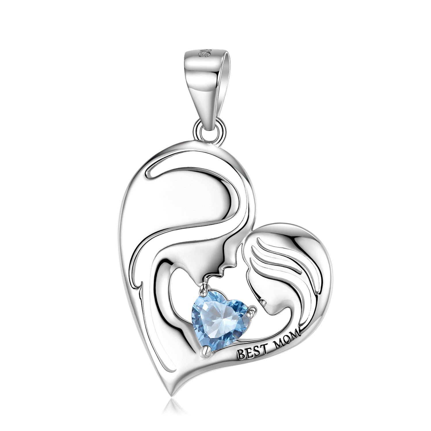 S925 Sterling Silver Best Mom Necklace Mother's Day Series Necklace