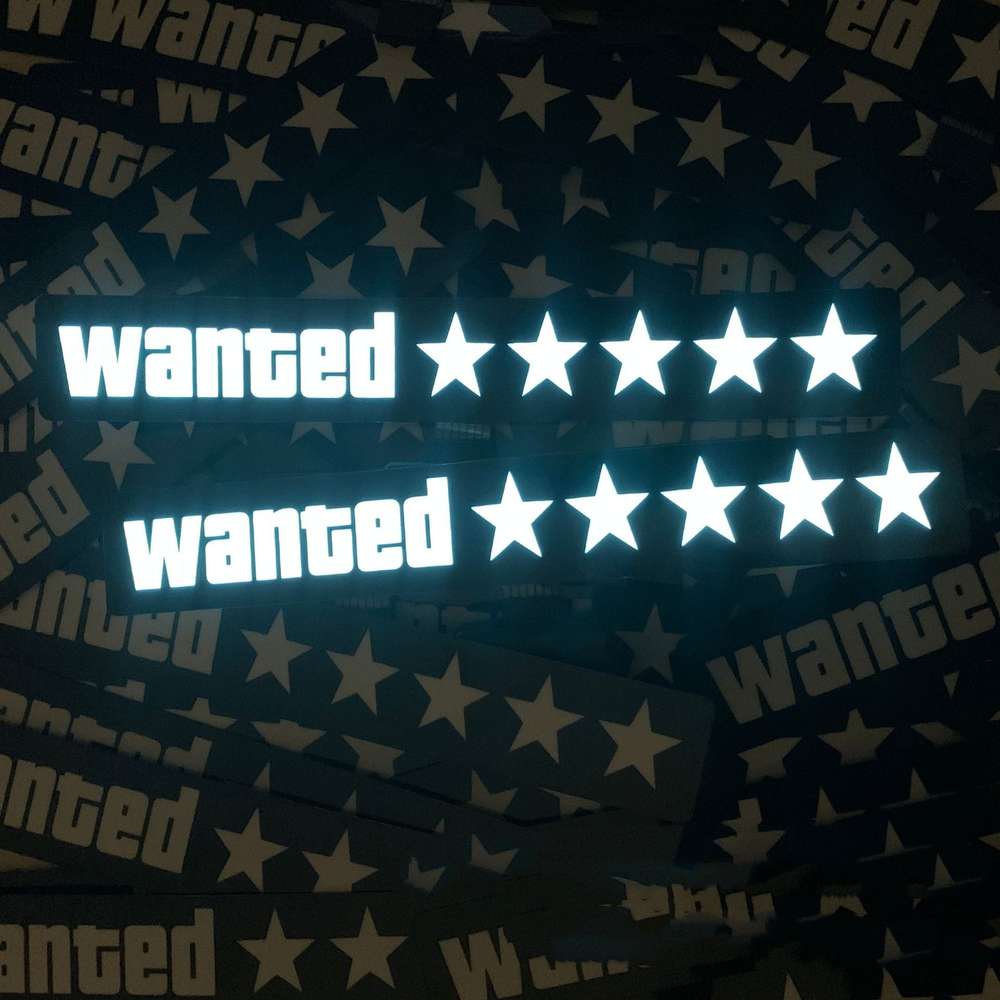 Car Personality Wanted Luminous Stickers - Minihomy