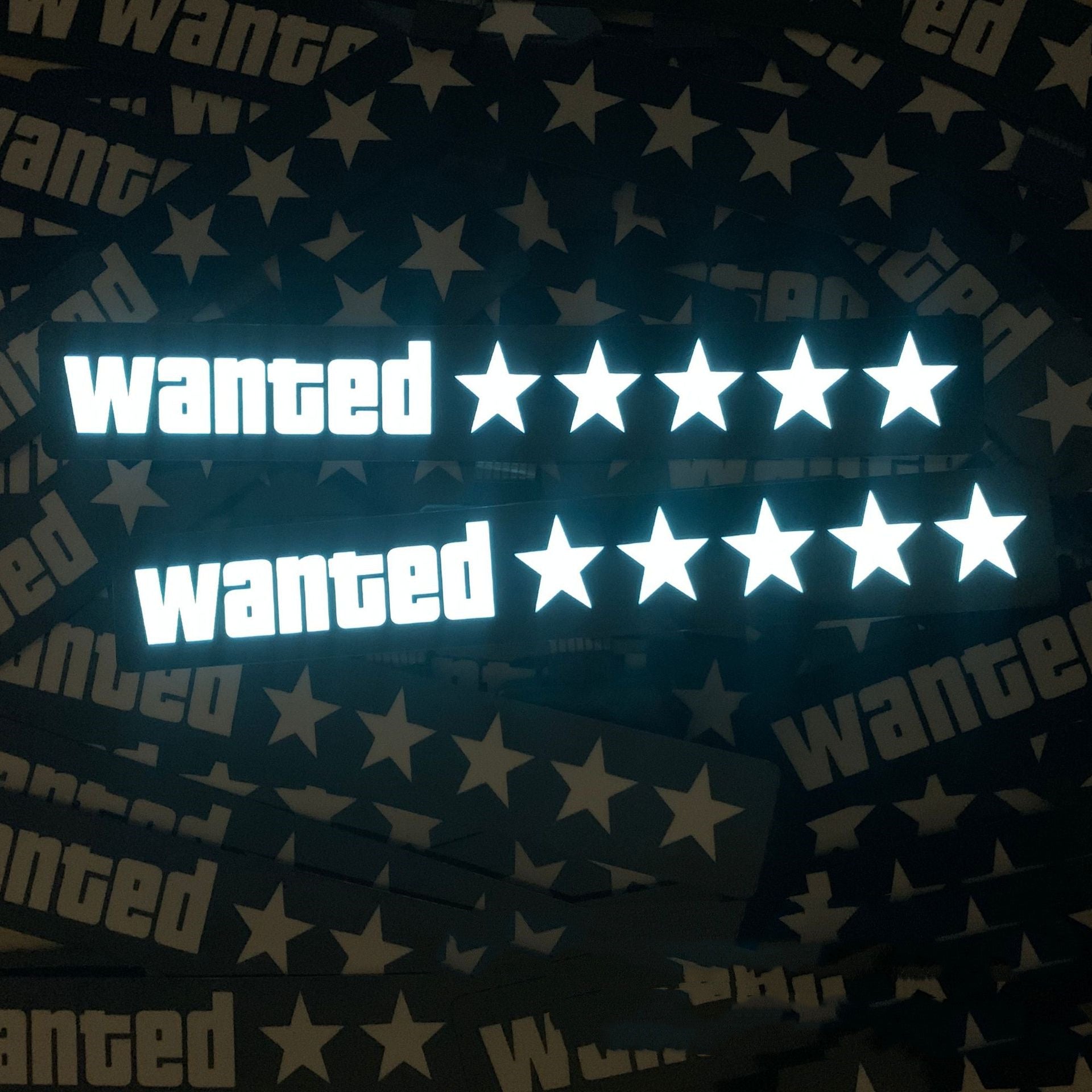 Car Personality Wanted Luminous Stickers