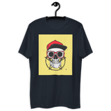 Skull With Hat Short Sleeve T-shirt New Fashion