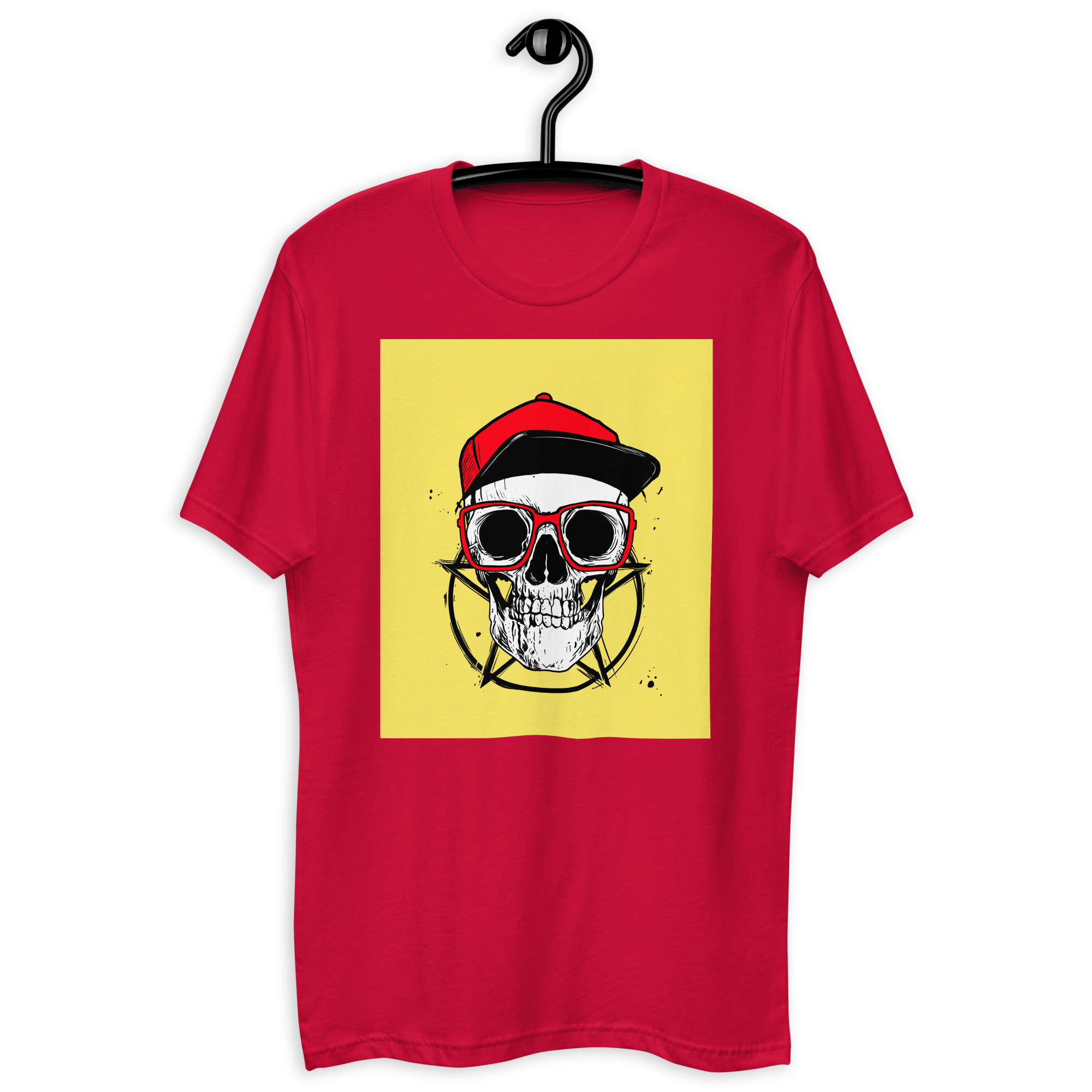 Skull With Hat Short Sleeve T-shirt New Fashion