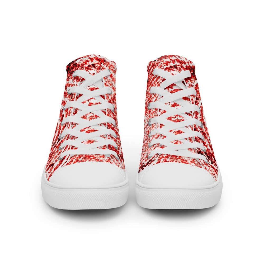 Blood Drop Pattern Mens High Top Canvas Shoes - Minihomy