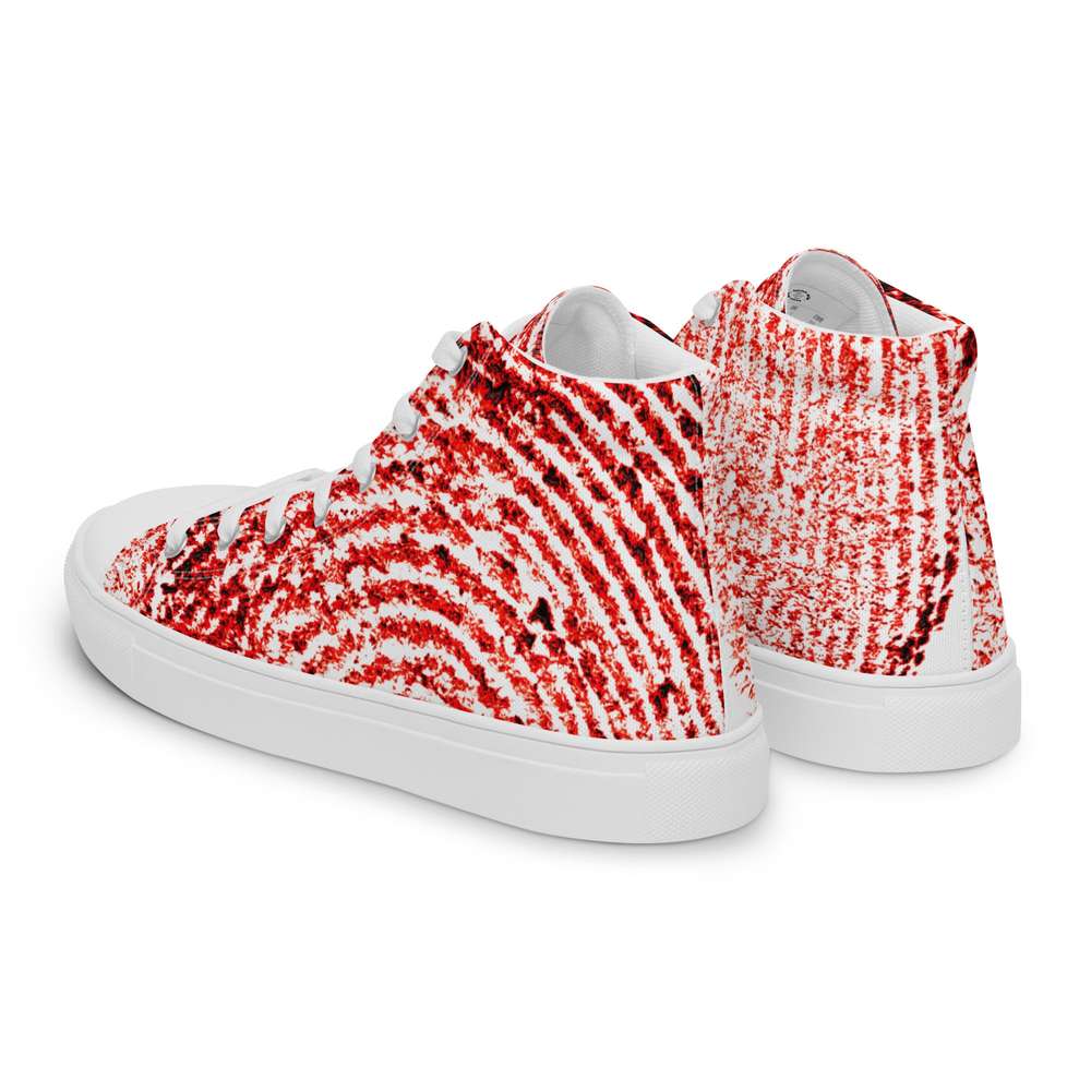 Blood Drop Pattern Mens High Top Canvas Shoes - Minihomy