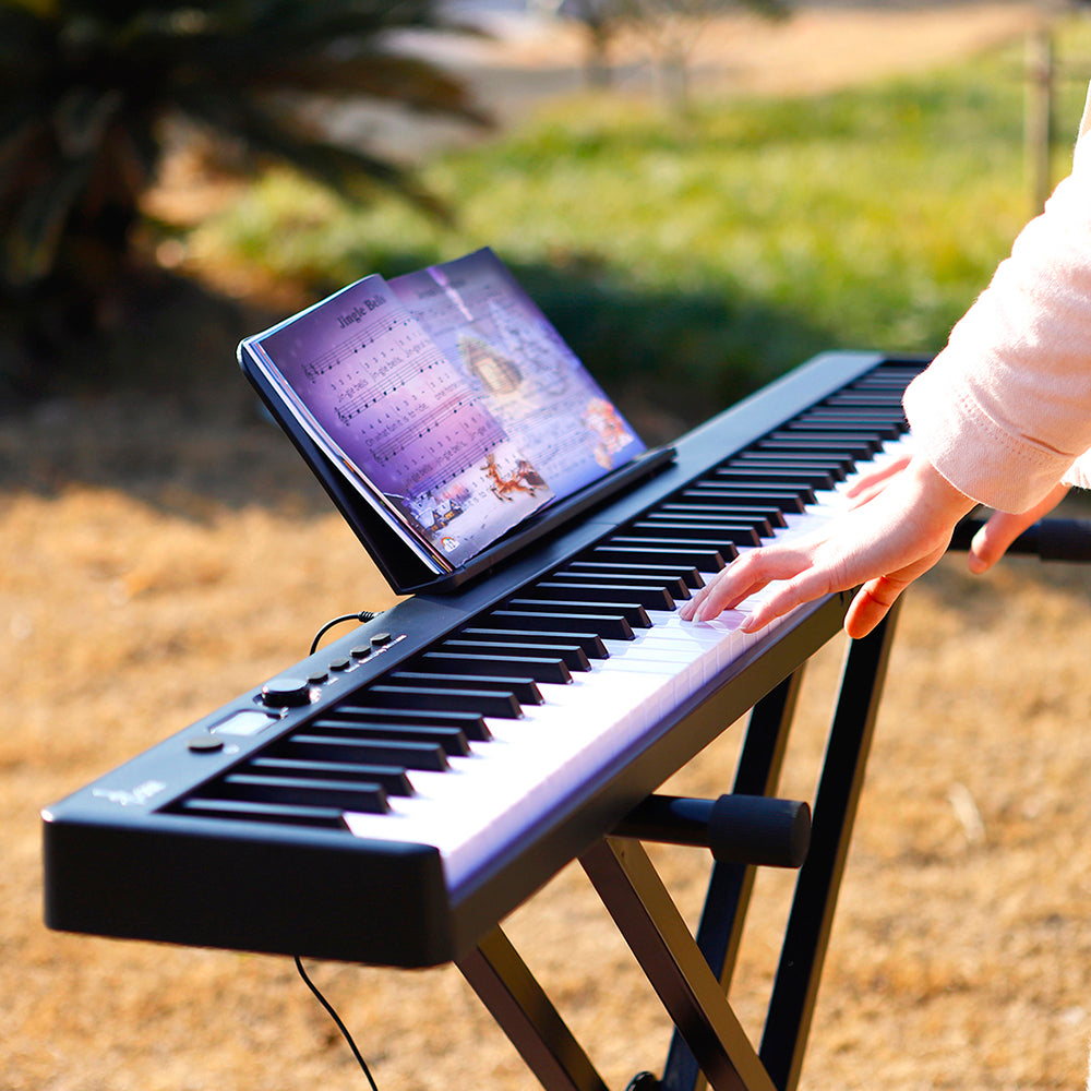 88 Keys Portable Folding Electronic Piano with Dual Speaker and Bluetooth for Beginner Professional Electronic Music Piano - Minihomy