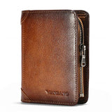 Genuine Leather Men Wallet Small Mini Card Holder Male Wallet Pocket Retro purse High Quality - Minihomy