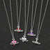 Skull Cross Saturn Silver Color Metal Necklace Retro Punk Women and Men