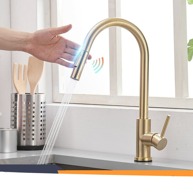 Smart Touch Kitchen Faucets Crane For Sensor Kitchen Water Tap Sink Mixer Rotate Touch Faucet Sensor Water Mixer KH-1005