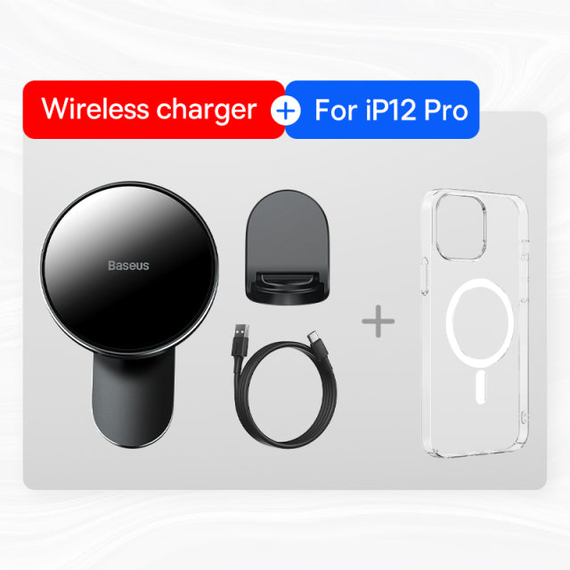 Baseus Magnetic Car Phone Holder Wireless Charger for iPhone 13 iPhone 12 Pro Max Wireless Charging Car Charger Phone Holder