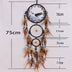 Handmade Feather Dream Catcher Brown Wolf Pattern Wind Chimes For Wall Hanging Ornments Car Home Decoration - Minihomy