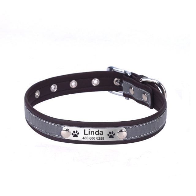 Personalized Dog Leather Collar